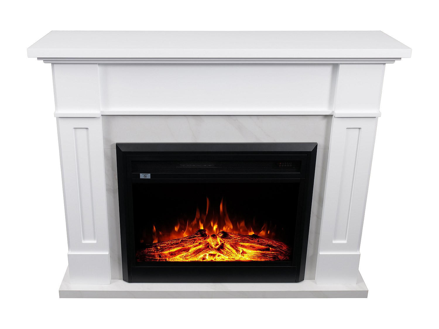 Vente-Unique Kamin Weiß 134x105.2x34 cm