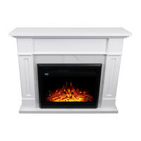KAMIN - 134 x 34 - glas - weiß Esuko - Weiß, Glas (134/105.2/34cm) - Vente-Unique
