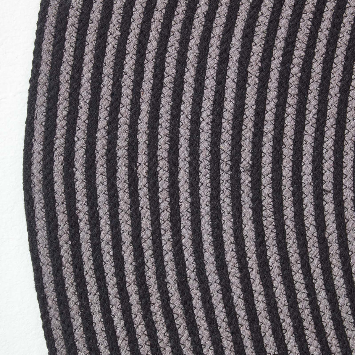 TEPPICH Spirale geflochten rund 120 cm - Schwarz, Textil (120/120cm) - Homescapes