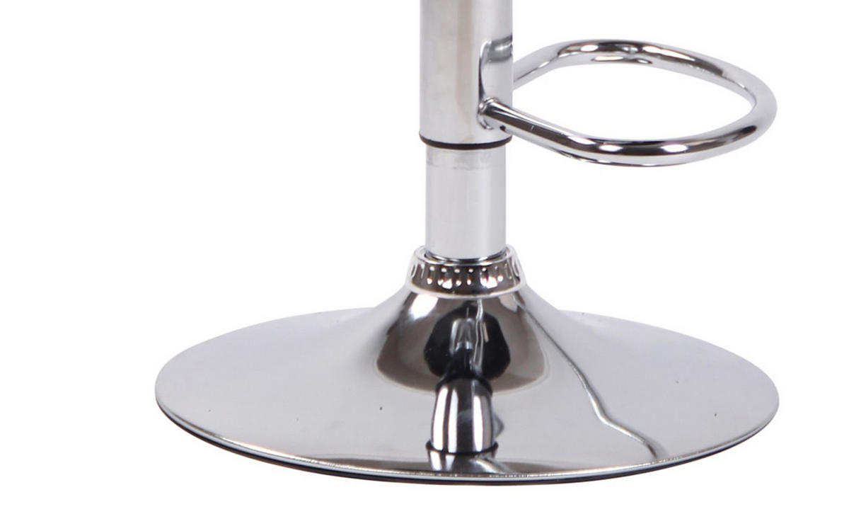 BARHOCKER 2er Set Lentos Kunstleder chrom braun - Chromfarben/Braun, Kunststoff/Metall (50/108/50cm) - TPFLiving