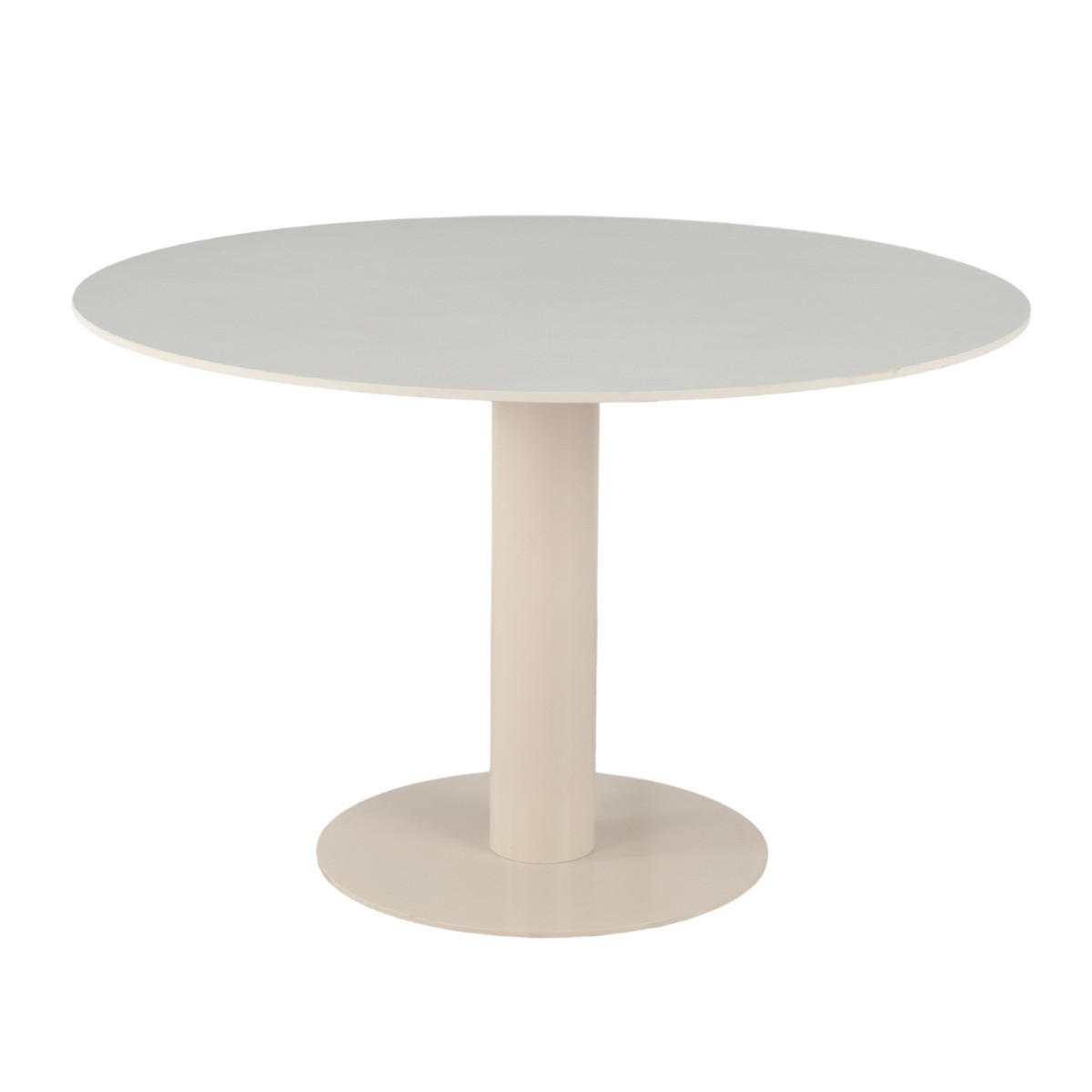 ESSTISCH Rund 120cm aus Keramik, Weiß - Weiß, Metall (120/120/76cm) - Giga Meubel