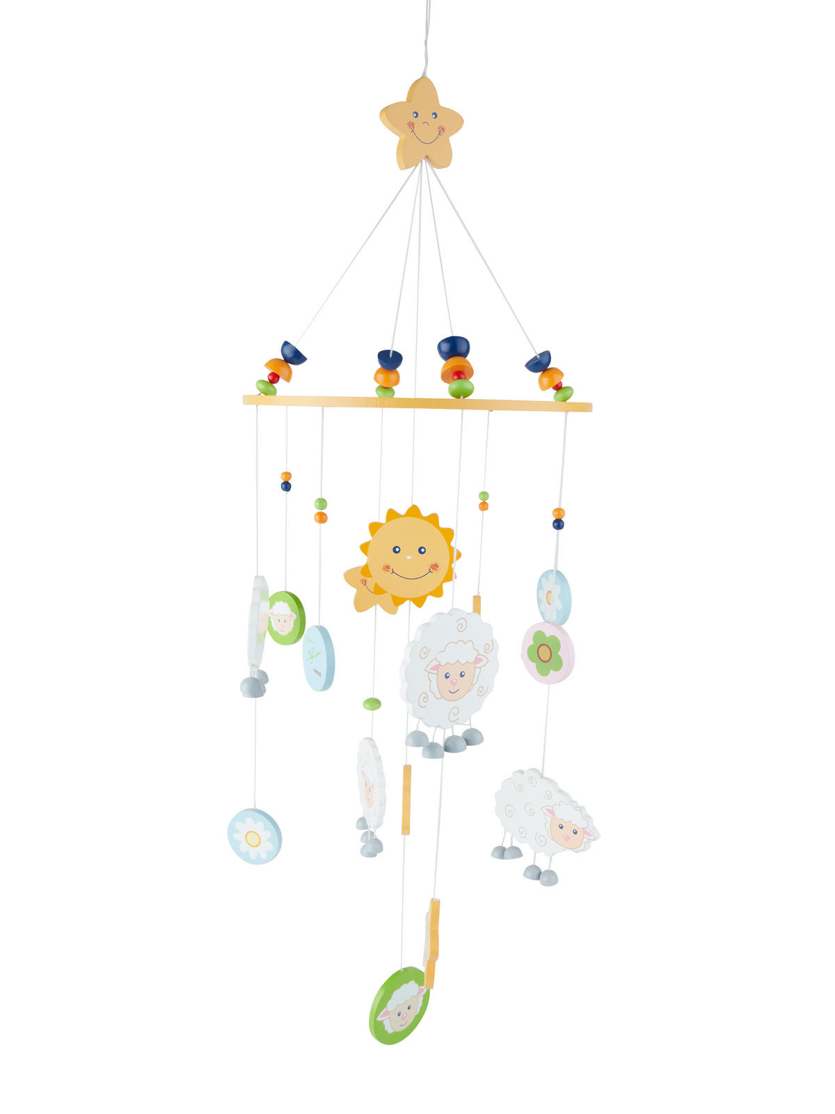 BABY-MOBILE Schaf Betty Holz - ab Geb 3D - Gelb, Holz (23/23cm) - Bieco Spielwaren