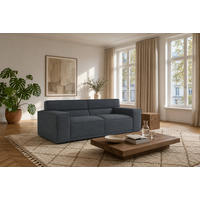 3-SITZER Umea Cord Türkis 204/106/78 cm - Dunkelgrau, Kunststoff/Textil (204/78/106cm) - foamnova