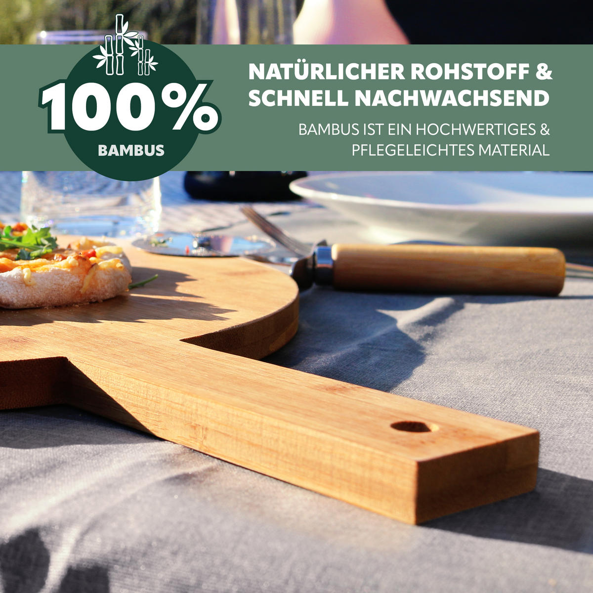 SERVIERBRETT, Bambus - Braun, Holz (33/45/1.5cm) - bremermann