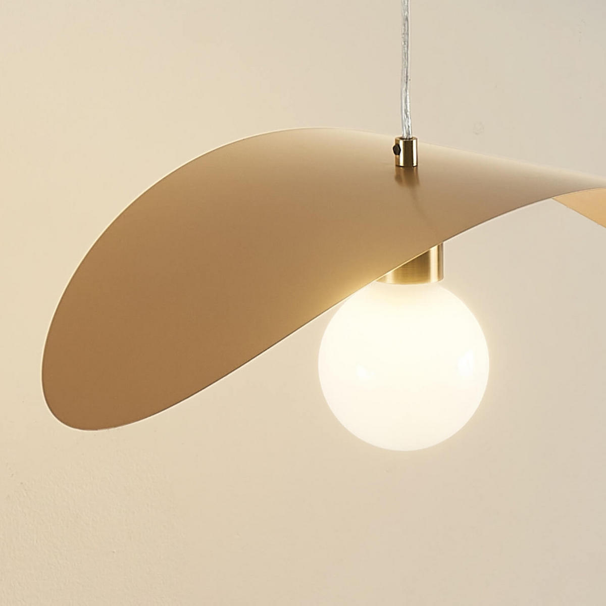 HÄNGELEUCHTE Piuma, Gold, 45cm - Goldfarben, Metall (45/23/15.5cm) - KOSILUM