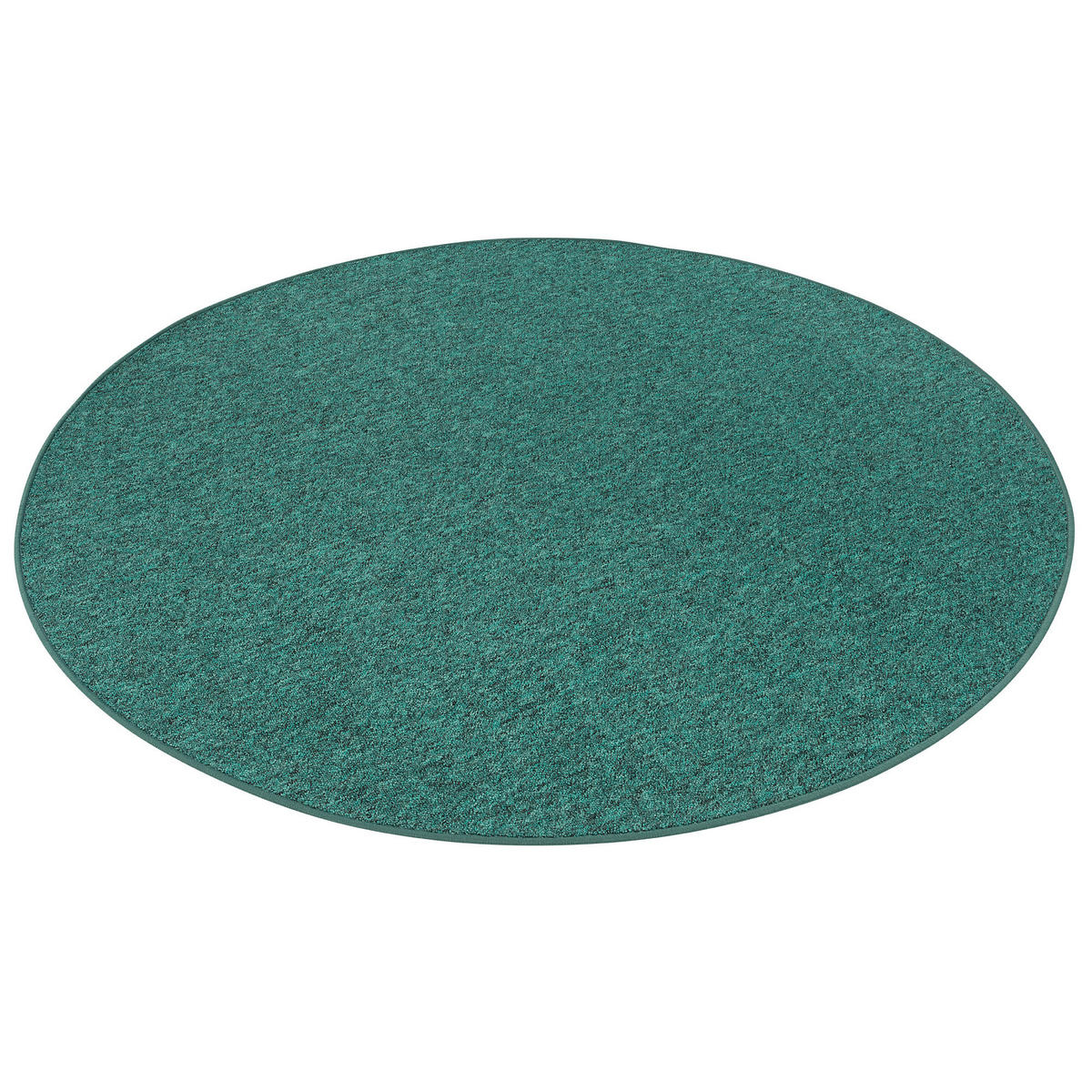 FEINSCHLINGEN VELOUR TEPPICH STRONG RUND - Petrol, Textil (160/160cm) - Snapstyle