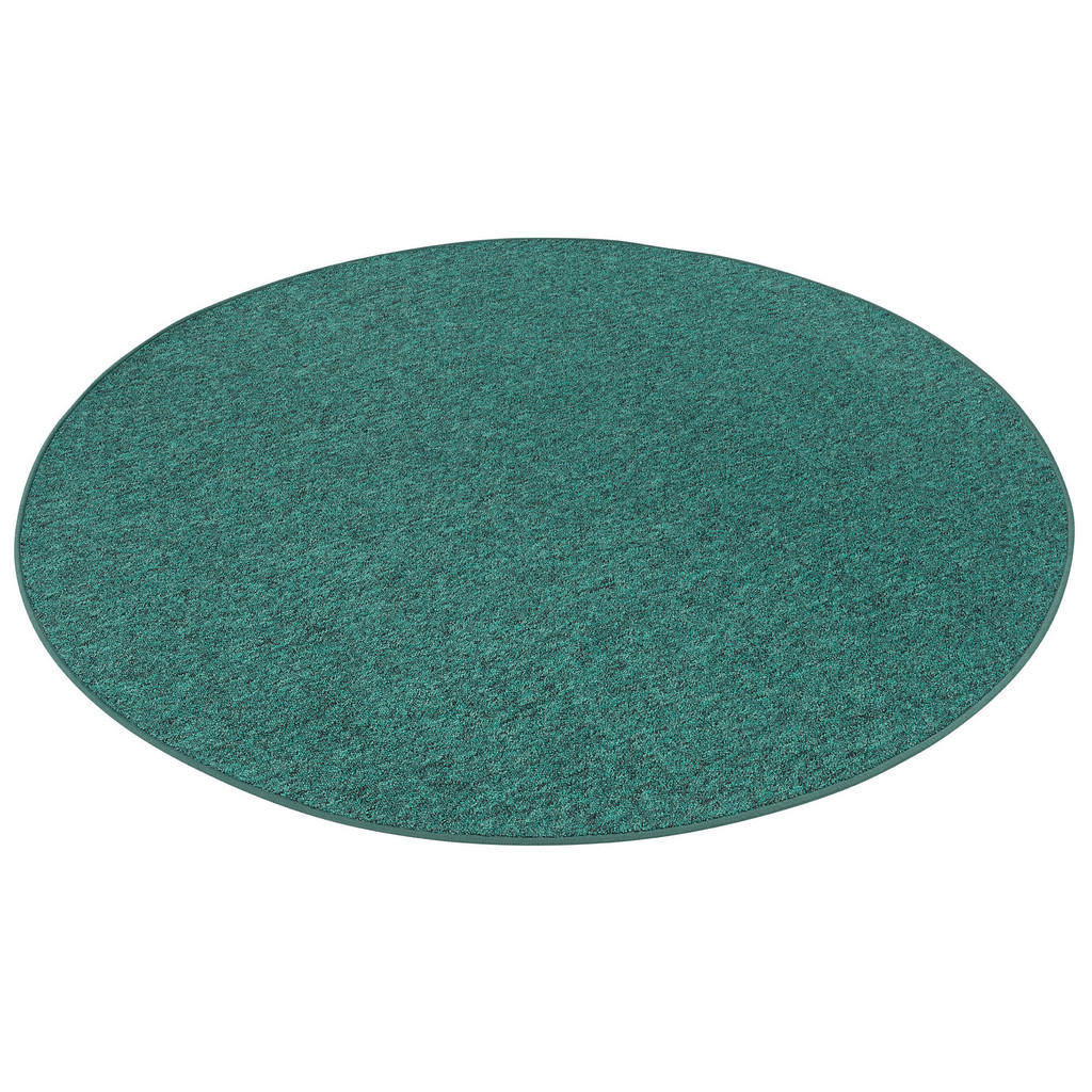 Thumbnail - Snapstyle Feinschlingen, Petrol, Textil, Rund, 100x100 cm, Teppiche & Böden, Teppiche