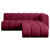 ECKSOFA modulares Sofa Darnel-L1 - 205x177x70 cm Bordeauxrot - Bordeaux, Holzwerkstoff/Textil (205/177cm) - ALTDECOR