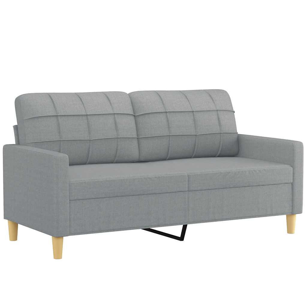 2-SITZER-SOFA Martin - Hellgrau, Textil (158/80/77cm) - Nettlife