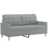 2-SITZER-SOFA Martin - Hellgrau, Textil (158/80/77cm) - Nettlife
