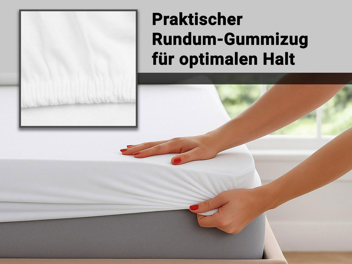 SPANNBETTLAKEN, 90x200 cm, 50% Polyester, 50% Baumwolle, Weiß - Weiß, Textil (90/200cm) - Zollner