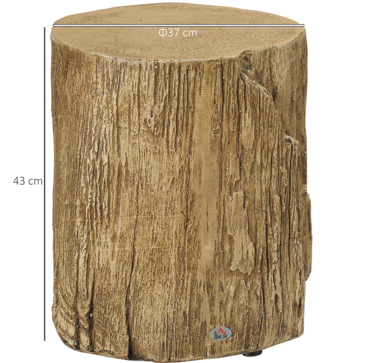 BEISTELLTISCH 37/37/43 cm natur aus Beton mit verstellbaren Füßen - Naturfarben, Stein (37/37/43cm) - OKWISH