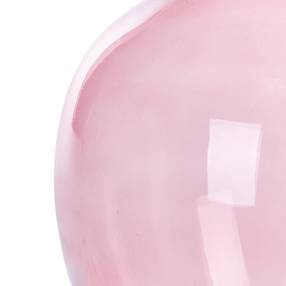 DEKOVASE Glas rosa Roti - Rosa, Glas (39cm) - Beliani