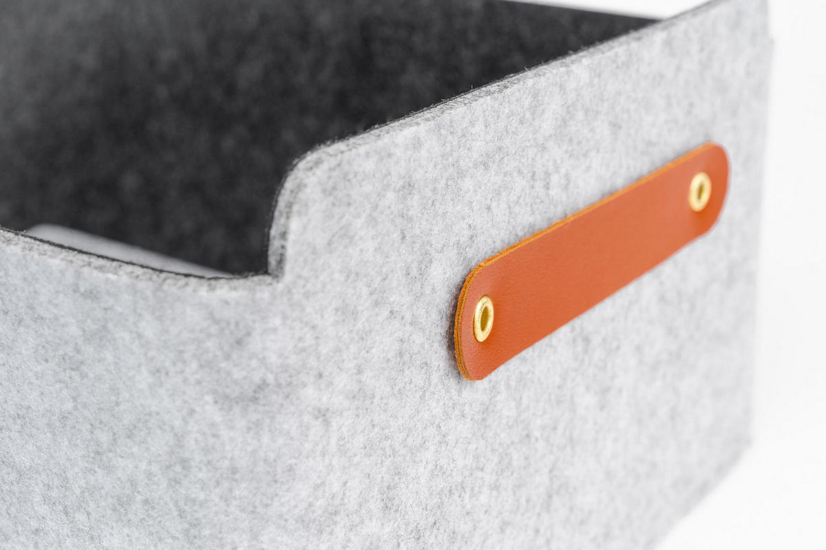 AUFBEWAHRUNGSBOXEN 2er-Set - Hellgrau, Textil (31/15/31cm) - Miqio Design