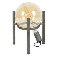 TISCHLEUCHTE Saturn Silber 28/28/34 cm - Silberfarben, Metall (28/28/34cm) - Hoyz Collection