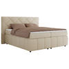 BOXBETT RITA 180/200 - Beige Boucle - H3 - Beige, Holz/Textil (180/200cm)