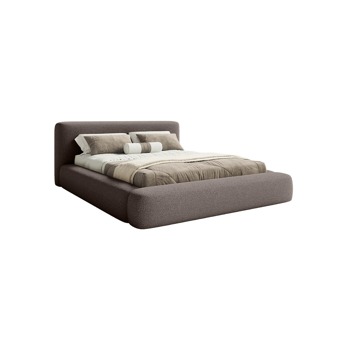 POLSTERBETT Fummo 140x200 cm, Braun - Braun, Textil (140/200cm) - Fedve