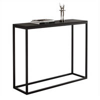 KONSOLENTISCH IRMA in 100/30/80 cm, Schwarz matt - Schwarz, Holzwerkstoff/Metall (30/100/80cm) - Idohome