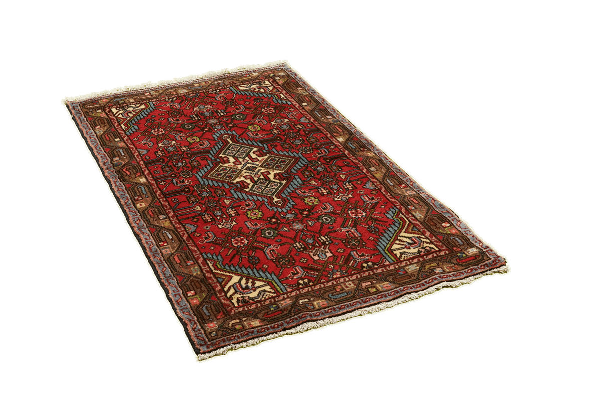 TEPPICH Assadabad Rot 131/77 cm Schurwolle - Rot, Textil (77/131cm) - Looma
