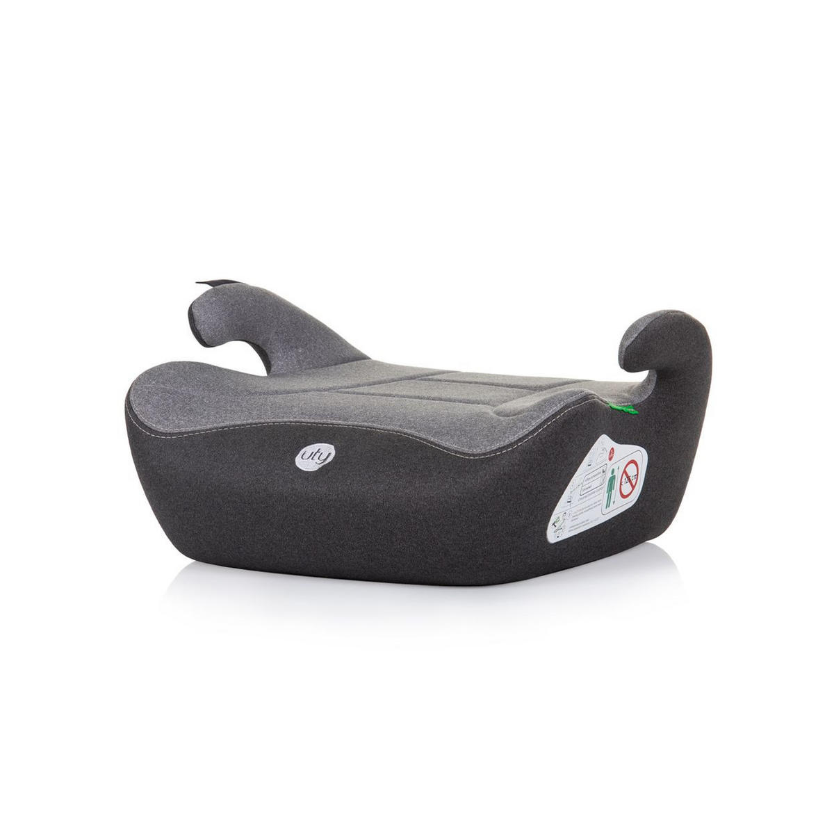 KINDERSITZERHÖHUNG i-Size Uty grau (125-150cm) Gruppe 3, Bezug waschbar - Schwarz/Grau, Kunststoff (41/20/40cm) - Chipolino