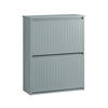 SCHUHSCHRANK mit 2 Klappen Hellgrau - Grau, Holzwerkstoff (61/81/26cm) - SoBuy