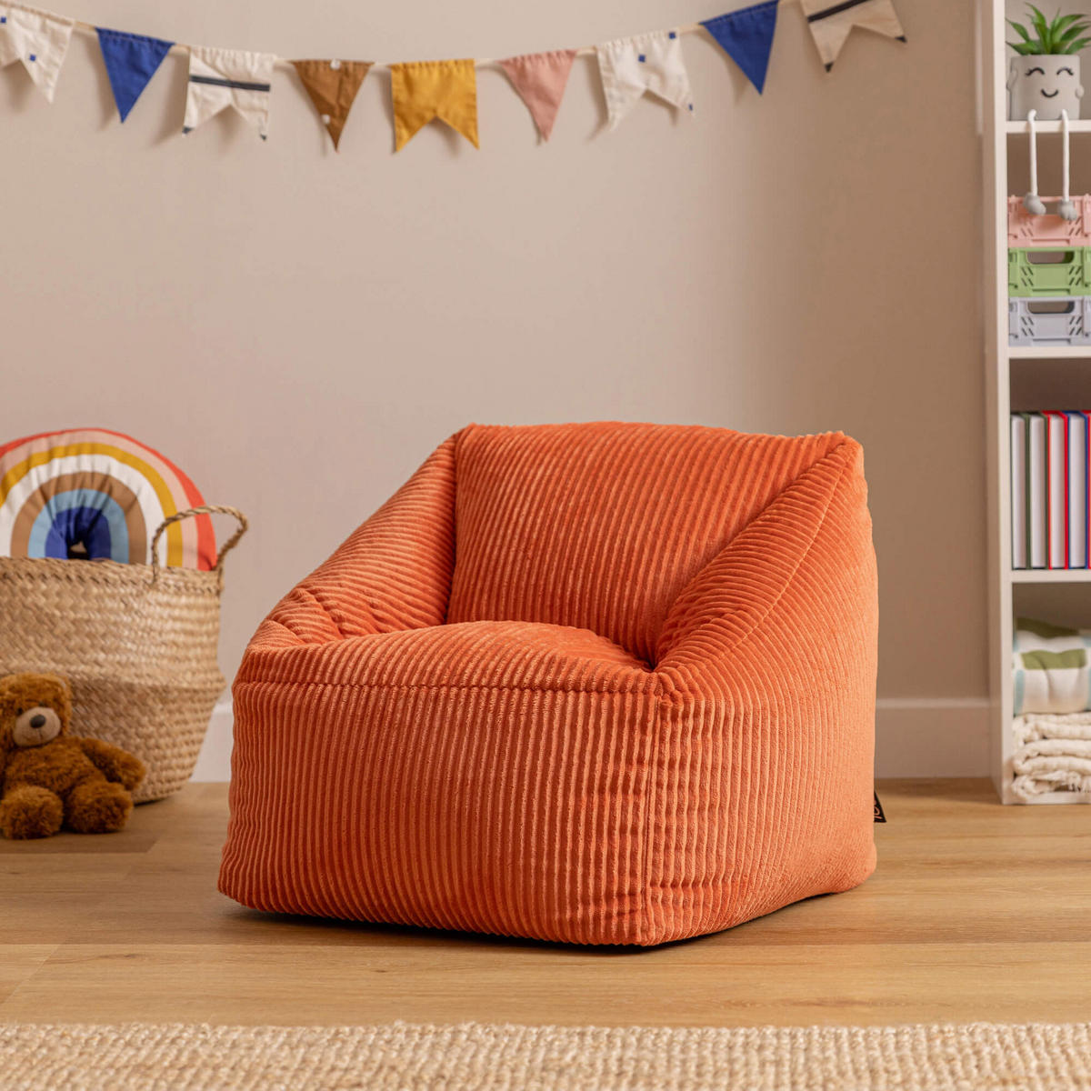SITZSACK Flauschig für Kinder 2-tlg. - Terracotta, Textil (55/44/55cm) - icon