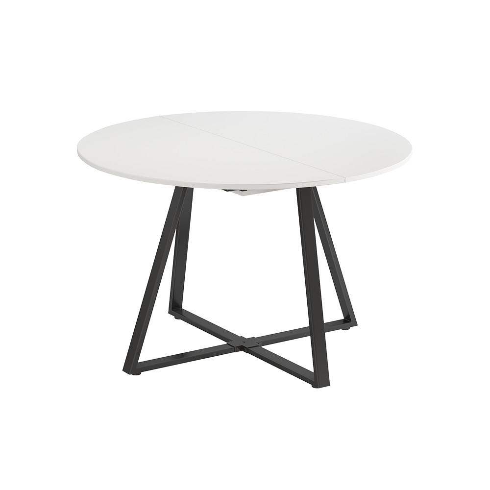 Vicco JÍDELNÍ STŮL Loyd, Bílá/Černá, 120-160 x 120 cm rozšiřitelný