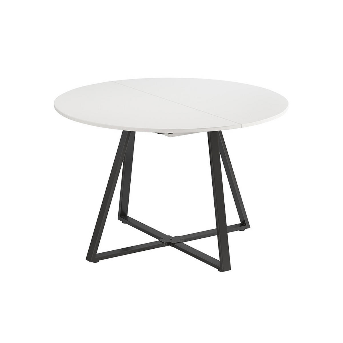 JÍDELNÍ STŮL Loyd Bílá/černá - bílá/černá, kompozitní dřevo (120/120/75.8cm) - Vicco