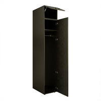 WASCHMASCHINENSCHRANK DUO-I 45cm Breit, 240cm Hoch - Schwarz, Holzwerkstoff (45/240/67cm)