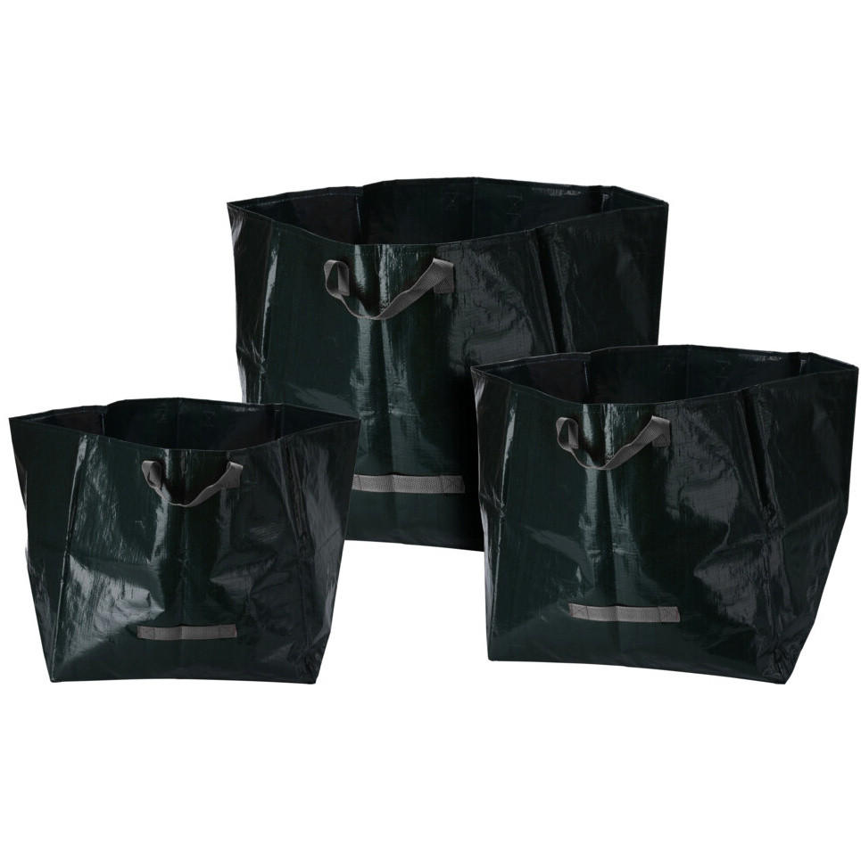 GARTENSÄCKE-SET 3er-Set verschiedene Größen - Schwarz, Textil (56/56/56cm)