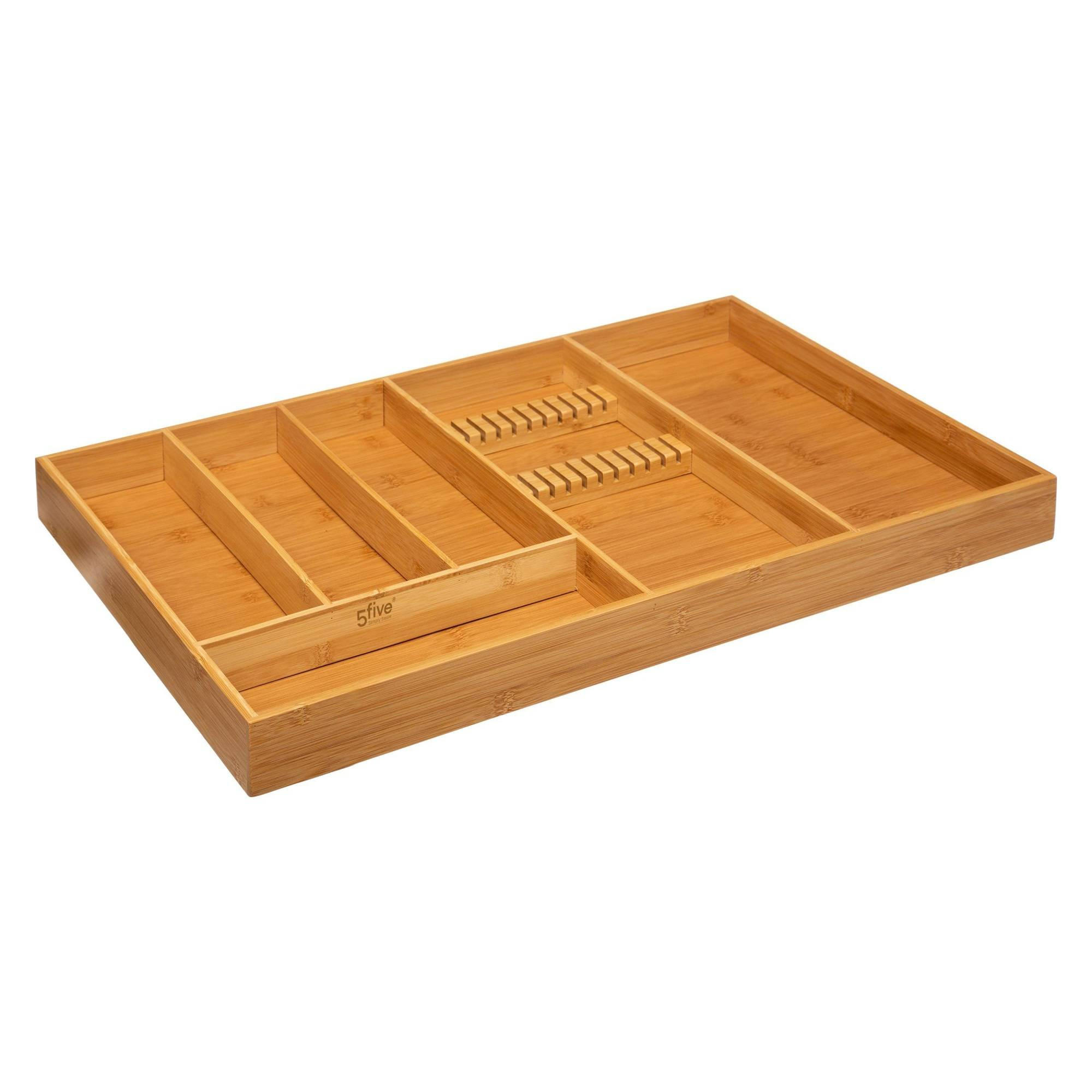 BESTECK-ORGANIZER für Schublade 58/38/5 cm - Beige, Naturmaterialien (38/5/58cm) - 5five Simply Smart