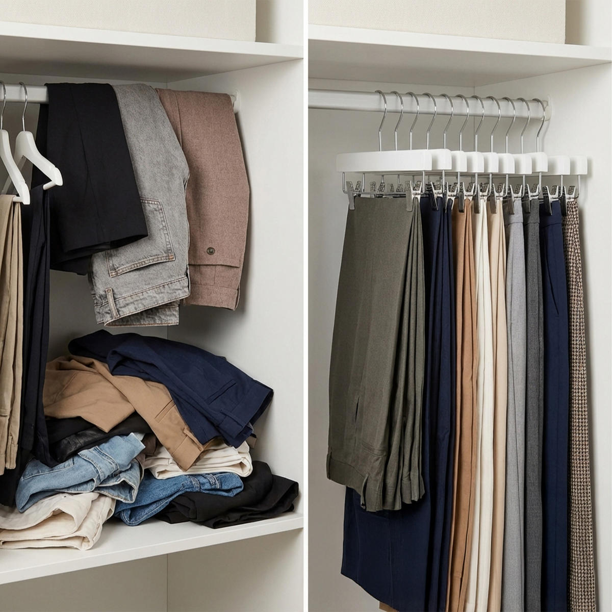 HOSENBÜGEL - Weiß, Holz/Metall (36/12/1.2cm) - Relaxdays