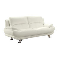 SOFA ohne Schlafmöglichkeit - -Sitzer - Kunstleder - Elfenbeinfarben - - Weiß, Leder (200/89/91cm) - Vente-Unique