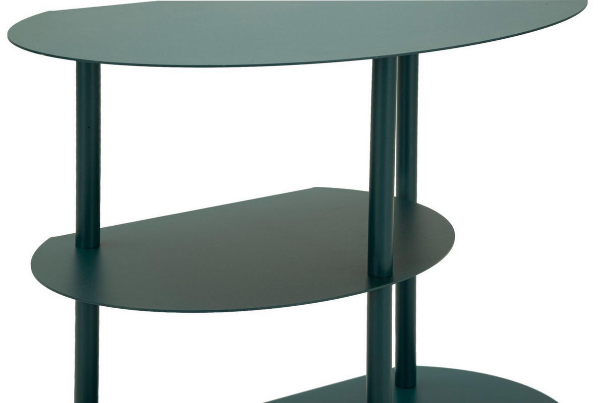 NACHTTISCH Metall Saturn 27,5/49,5/49,5 cm - Blau, Metall (49.5/49.5/27.5cm) - Mauro Ferretti