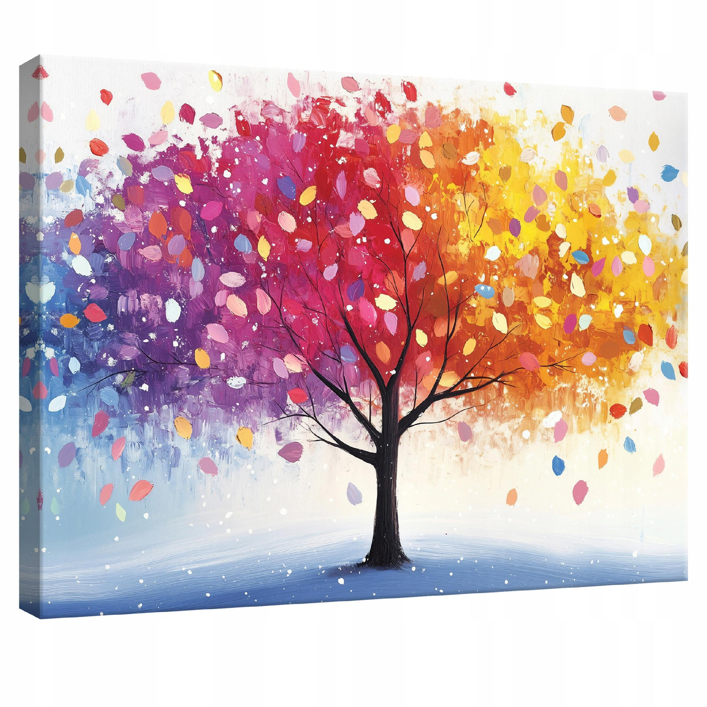 LEINWANDBILD Abstrakt Baum Modern 100x70 - Multicolor, Holzwerkstoff (100/70cm) - Wallarena