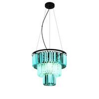 LED HÄNGELEUCHTE Metall Kristalloptik Schwarz - Schwarz, Glas (40/40/120cm) - Globo Lighting