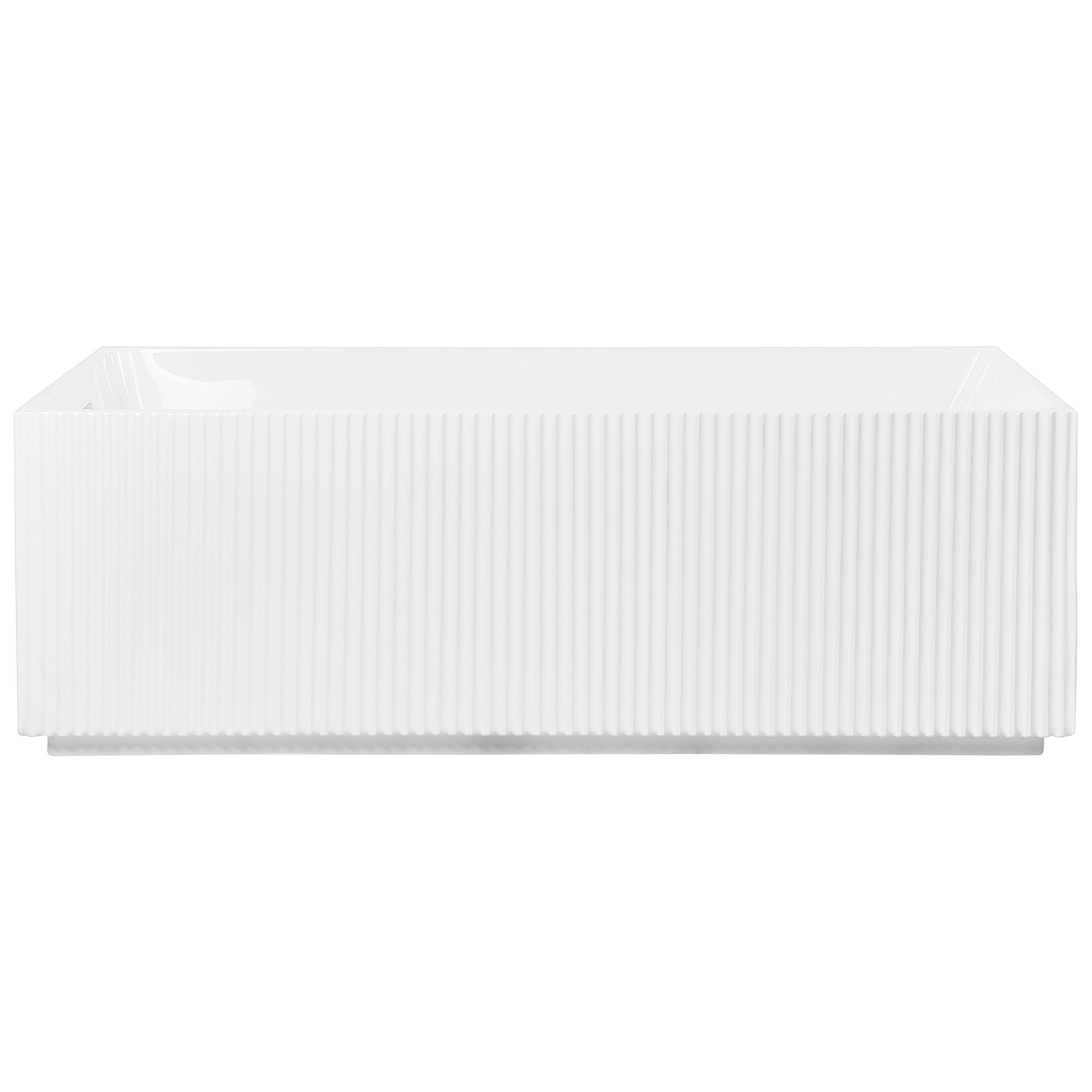 FREISTEHENDE BADEWANNE 81x169x60 cm weiß Gocta - Weiß, Kunststoff (81/60/169cm) - Beliani