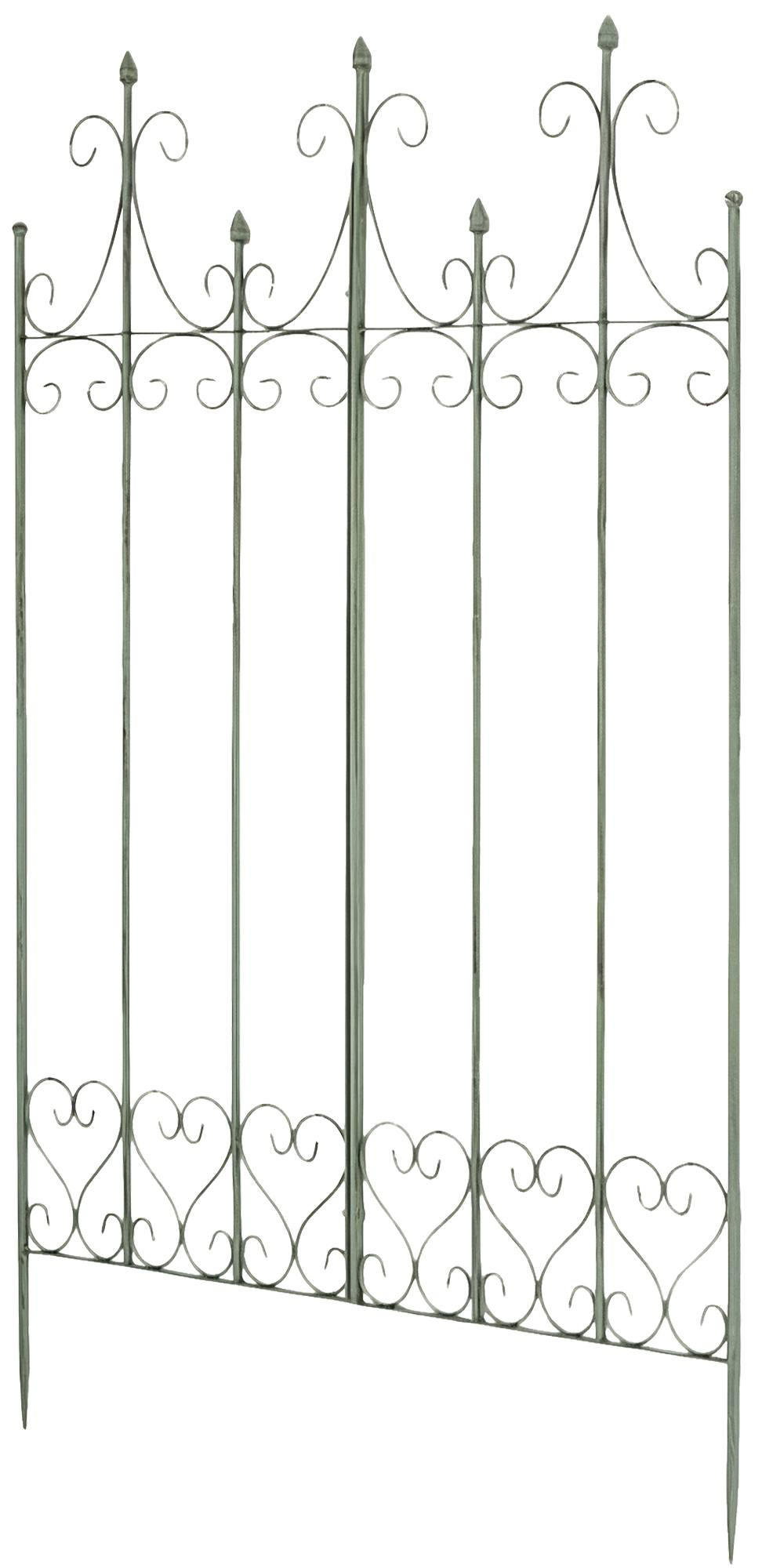 RANKGITTER Kalle 100x2x150cm Metall Antik-Grün Rankhilfe - Grün, Metall (100/150/2cm) - DELUKE