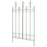 RANKGITTER Kalle 100x2x150cm Metall Antik-Grün Rankhilfe - Grün, Metall (100/150/2cm) - DELUKE
