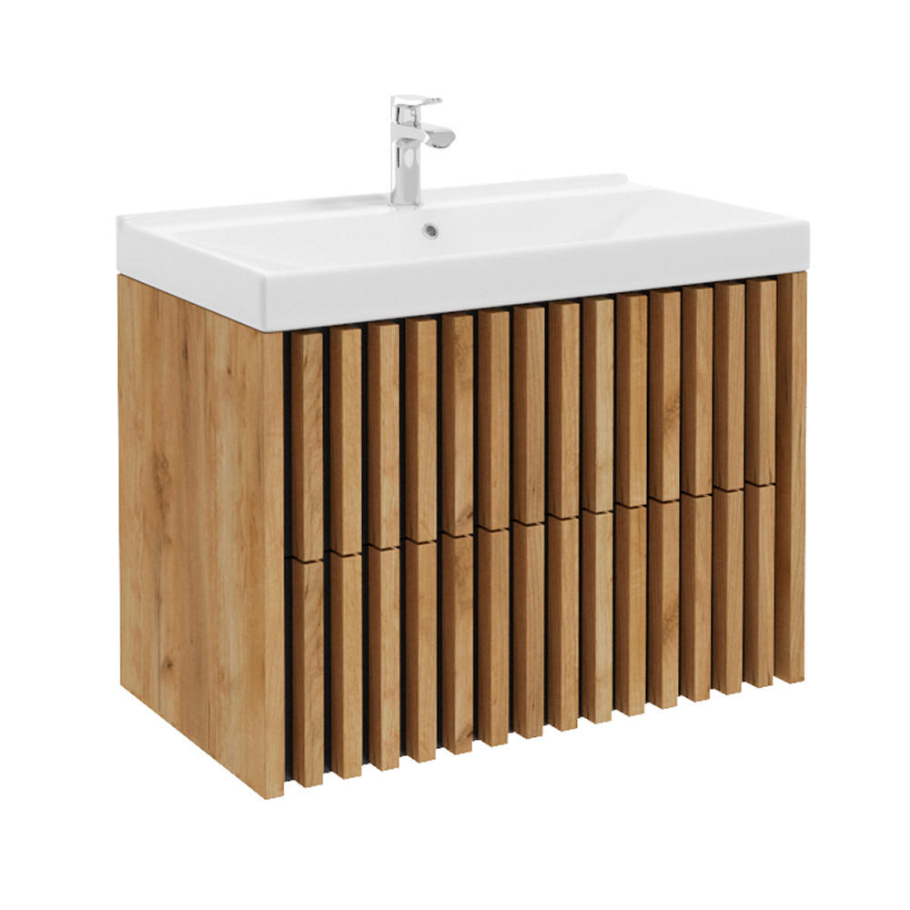 WASCHTISCH Lucca-107 - Braun, Holzwerkstoff (81/63/46cm) - Lomado