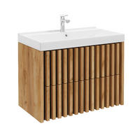 WASCHTISCH Lucca-107 - Braun, Holzwerkstoff (81/63/46cm) - Lomado