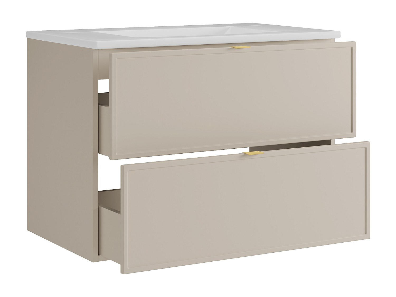 EINZELWASCHTISCH - 80 cmcm x 45 cmcm - Holz, Platte - Beige - ONDIL - Beige, Holz (80/60/45cm) - Vente-Unique