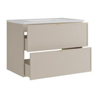 EINZELWASCHTISCH - 80 cmcm x 45 cmcm - Holz, Platte - Beige - ONDIL - Beige, Holz (80/60/45cm) - Vente-Unique