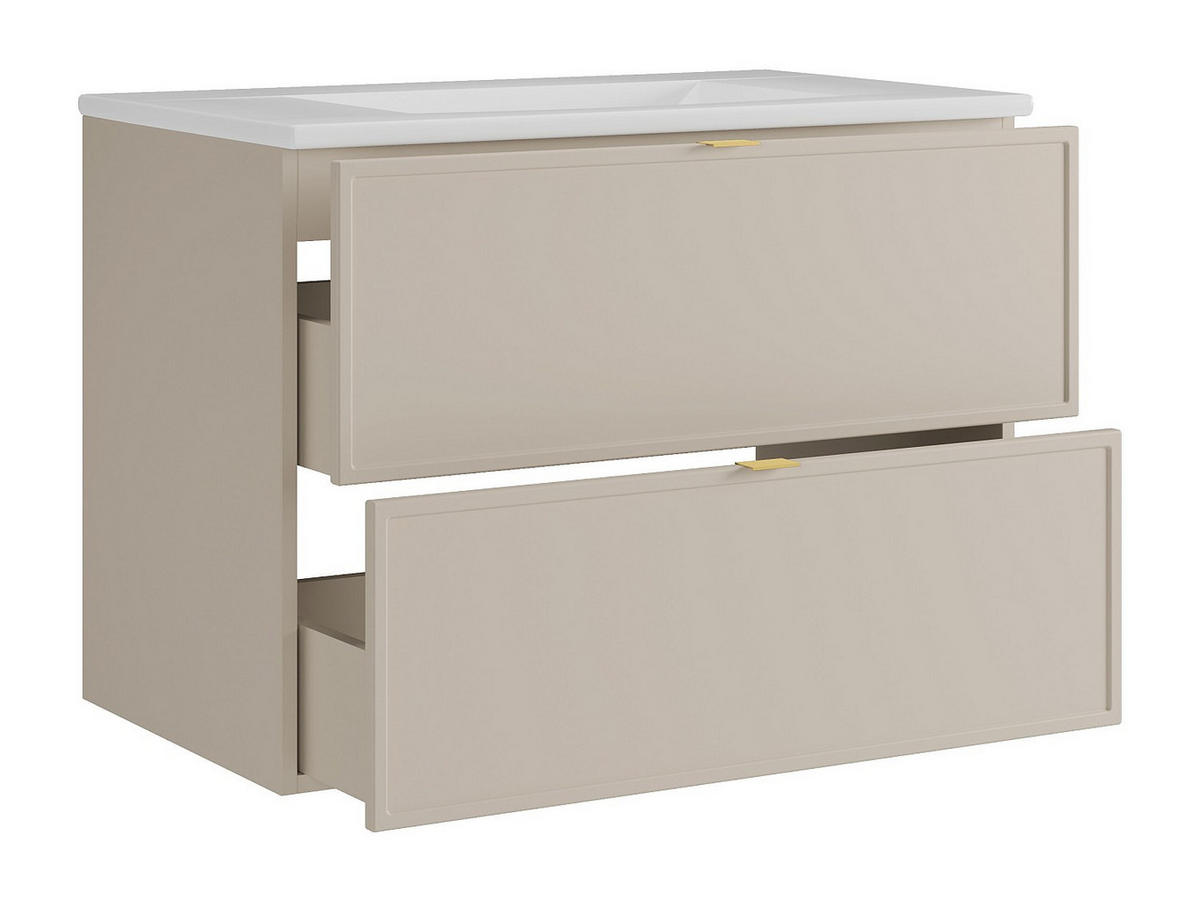 EINZELWASCHTISCH - 80 cmcm x 45 cmcm - Holz, Platte - Beige - ONDIL - Beige, Holz (80/60/45cm) - Vente-Unique