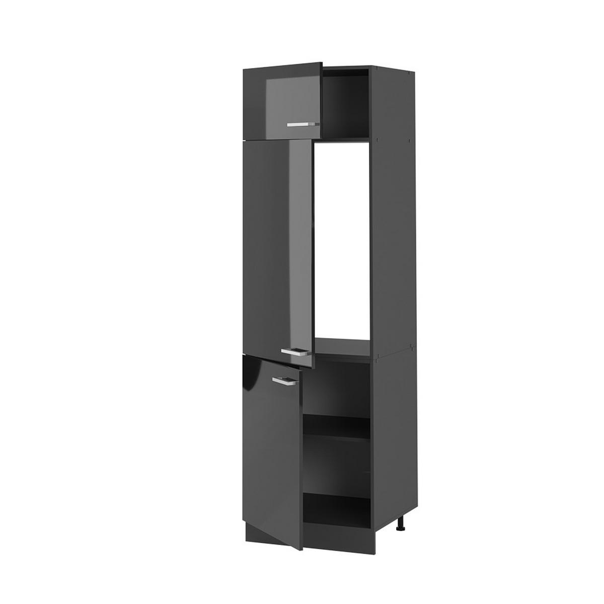 Schwarz Hochglanz/Anthrazit, Holzwerkstoff (60/206.8/57.2cm) - Vicco