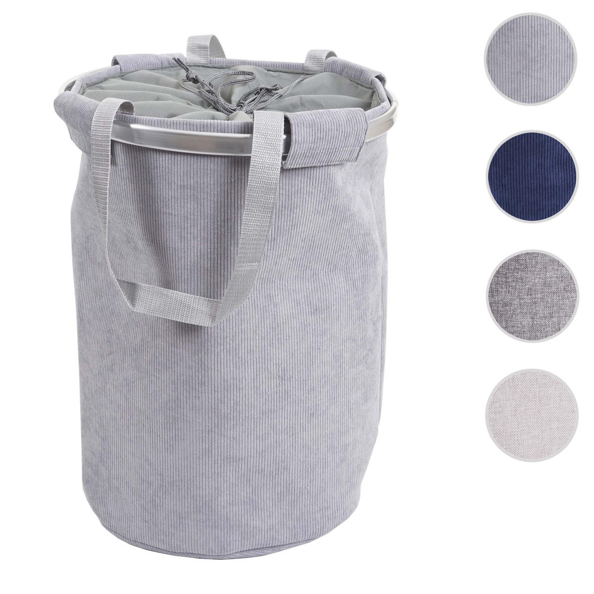 KOŠ NA PRÁDLO Svetlošedý - svetlosivá, textil (39/55/39cm) - MCW