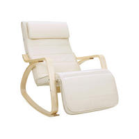 SCHAUKELSTUHL RELAXSTUHL - Beige, Holzwerkstoff (115/91/67cm) - Hansiro