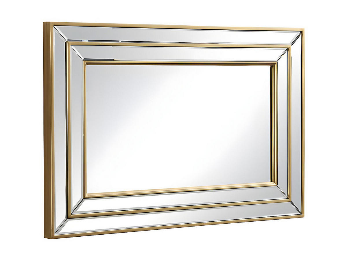 WANDSPIEGEL - 60 cm x 1 cm - Holz, Platte - Goldfarben - BAKOU - Goldfarben, Holz (60/90/1cm) - Vente-Unique