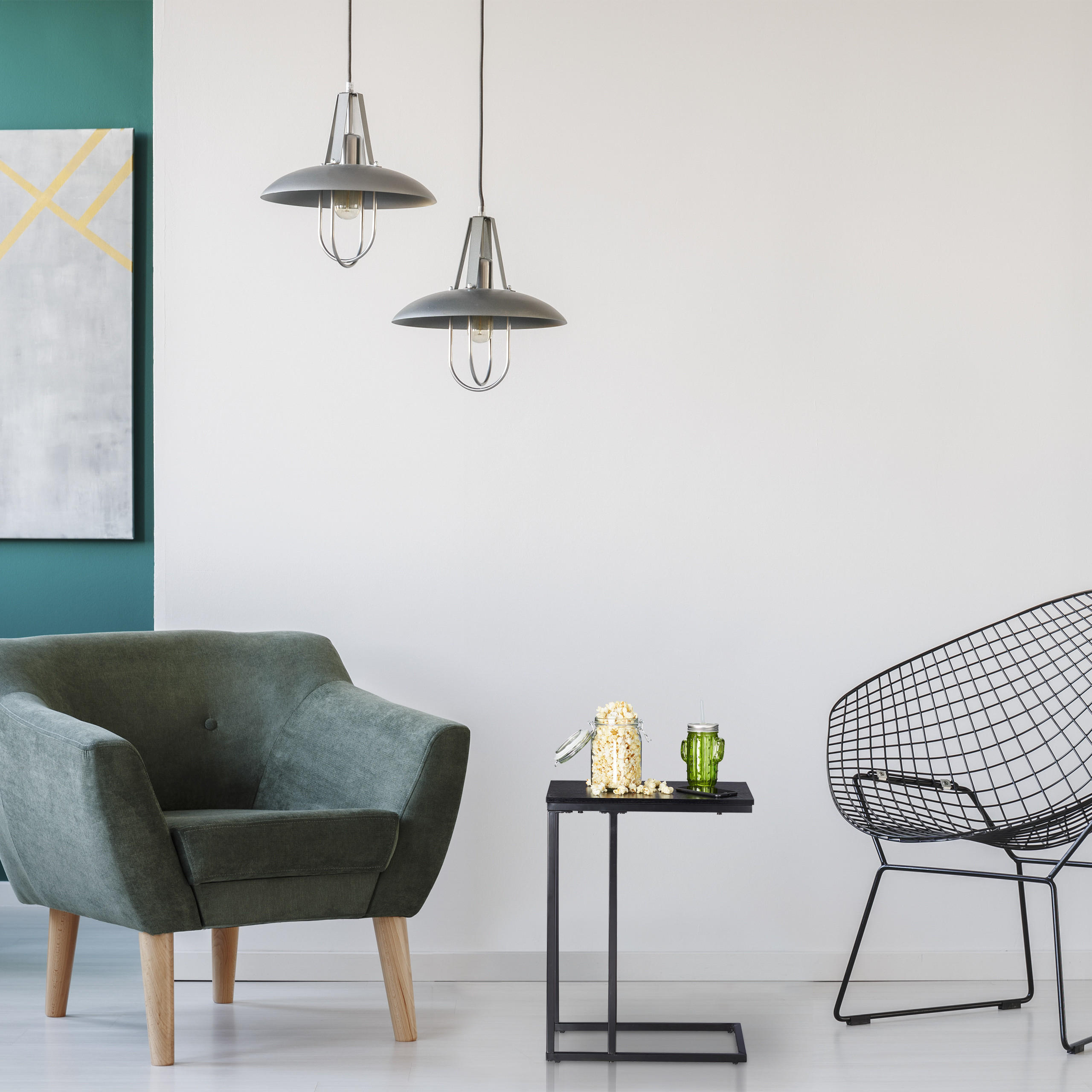 BEISTELLTISCH - Schwarz, Holzwerkstoff/Metall (45/30/59.5cm) - Relaxdays