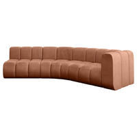 ECKSOFA modulares Sofa Karex-L1 - 308x194x70 cm Apricot - Koralle, Holzwerkstoff/Textil (308/194cm) - ALTDECOR